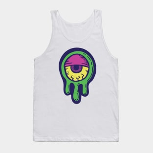 Creepy Halloween Neon Eye Tank Top